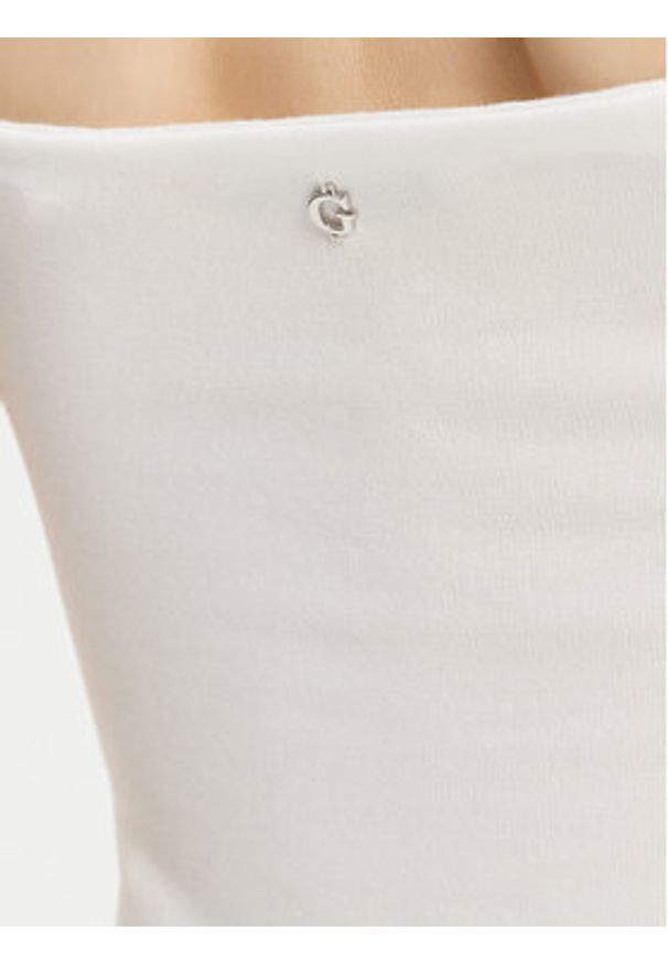 Guess Top W5GR47 Z3MN2 Biały Regular Fit. Kolor: biały. Materiał: syntetyk