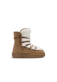 Buty śniegowce damskie D.Franklin ocieplane. Kolor: brązowy. Sezon: zima. Styl: elegancki #1