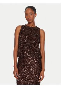 Marella Top Filly 2523946051 Brązowy Slim Fit. Kolor: brązowy. Materiał: syntetyk