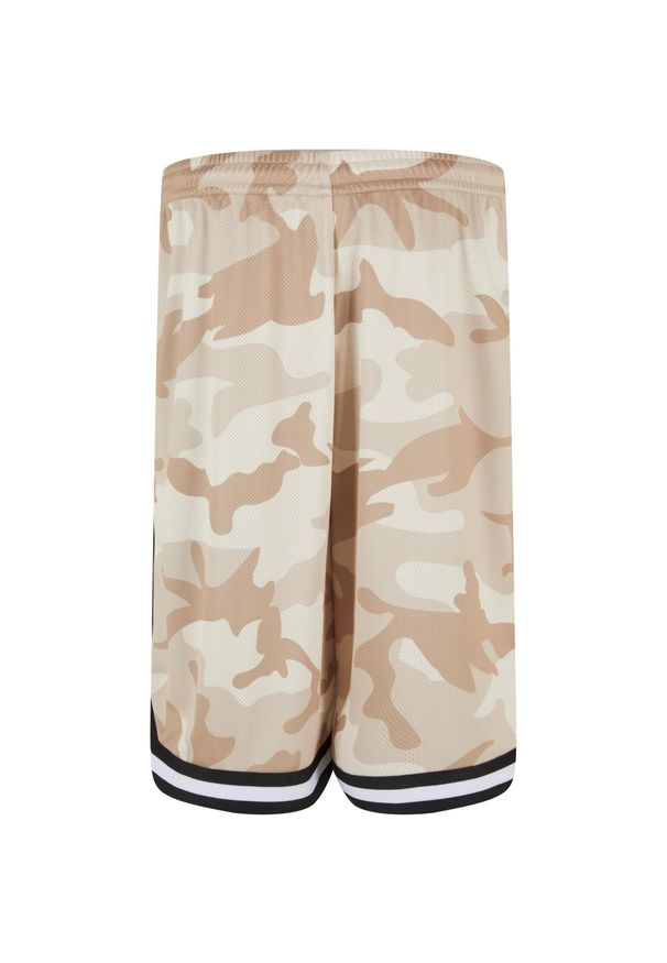 Szorty z siatki Urban Classics AOP. Kolor: beżowy. Materiał: dzianina. Długość: krótkie. Sezon: lato