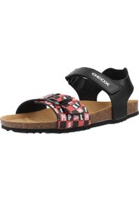 Geox - Sandały GEOX J GHITA BOY Czarny. Kolor: czarny. Materiał: syntetyk, tkanina. Sezon: lato