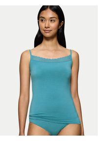 Triumph Top Feel Of Modal 10221654 Turkusowy Slim Fit. Kolor: turkusowy
