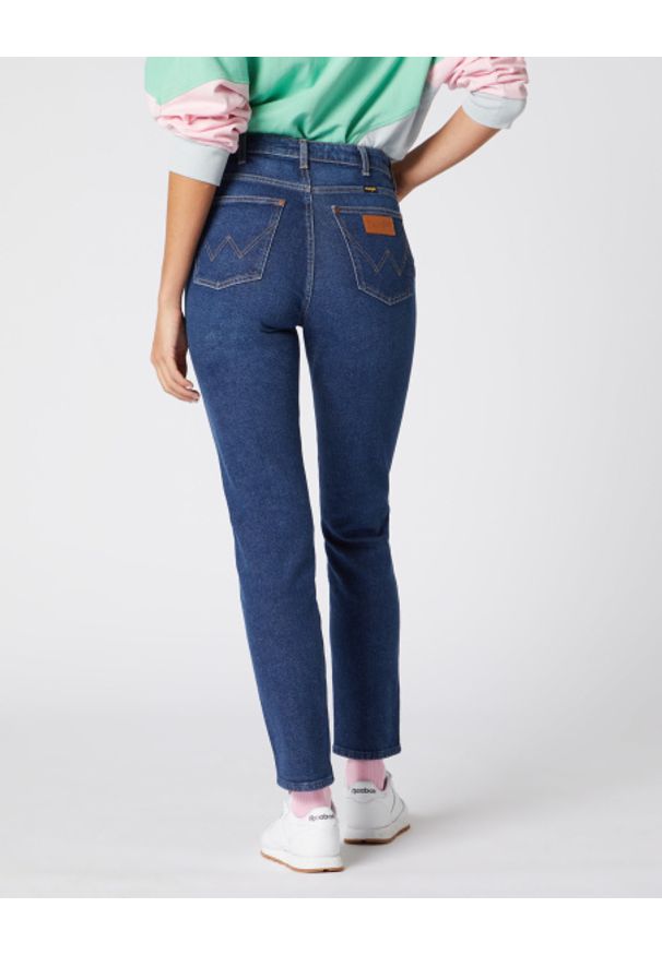 Wrangler - WRANGLER RETRO SKINNY DAMSKIE SPODNIE JEANSOWE JEANSY DEEP SEA W253WB12S 112128003. Styl: retro