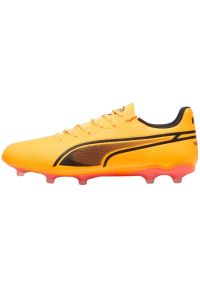 Buty piłkarskie Puma King Pro FG/AG M 107566 06 pomarańczowe. Kolor: pomarańczowy. Materiał: materiał. Szerokość cholewki: normalna. Sport: piłka nożna