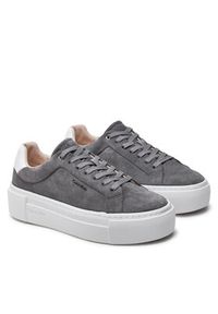 Calvin Klein Sneakersy Flatform Cup Lace Up W/Ml HW0HW02282 Szary. Kolor: szary. Materiał: zamsz, skóra #3