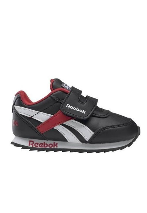 Buty do chodzenia niemowlęce Reebok Royal CL Jogger. Zapięcie: rzepy. Kolor: czarny, brązowy, wielokolorowy, czerwony. Materiał: syntetyk, skóra, materiał. Szerokość cholewki: normalna. Model: Reebok Royal. Sport: turystyka piesza