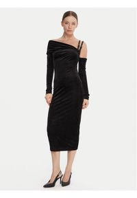 Versace Jeans Couture Sukienka codzienna 79HAO974 J0237 Czarny Slim Fit. Okazja: na co dzień. Kolor: czarny. Materiał: syntetyk. Typ sukienki: proste. Styl: casual