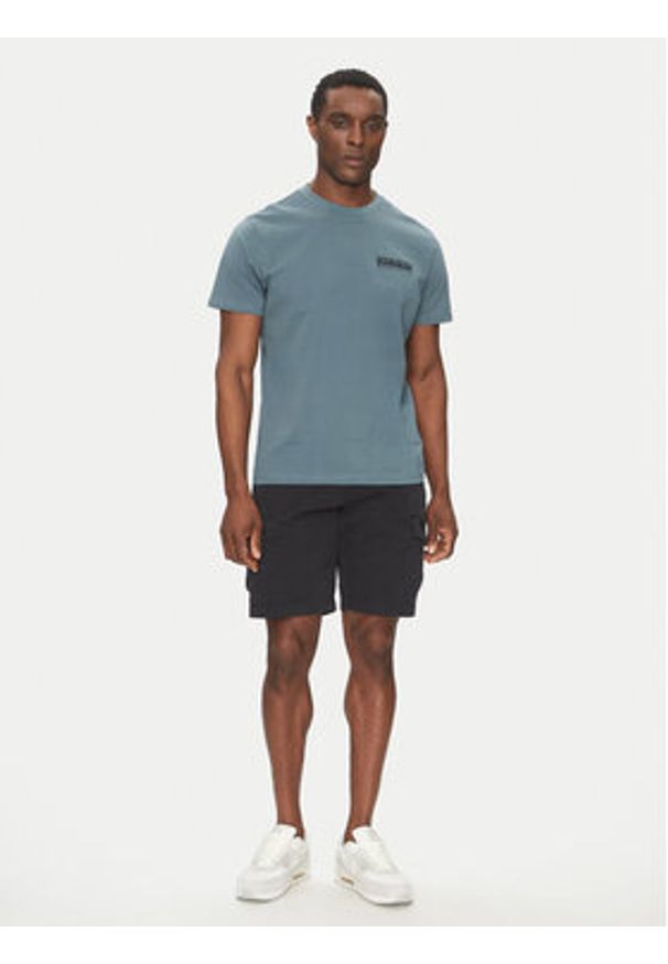 Napapijri T-Shirt S-Vignoni NP0A4ILX Niebieski Regular Fit. Kolor: niebieski. Materiał: bawełna