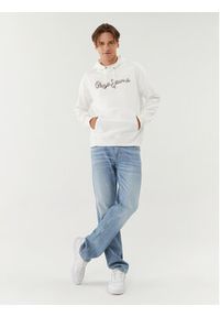 Pepe Jeans Bluza Ryan Hoodie PM582328 Biały Regular Fit. Kolor: biały. Materiał: bawełna