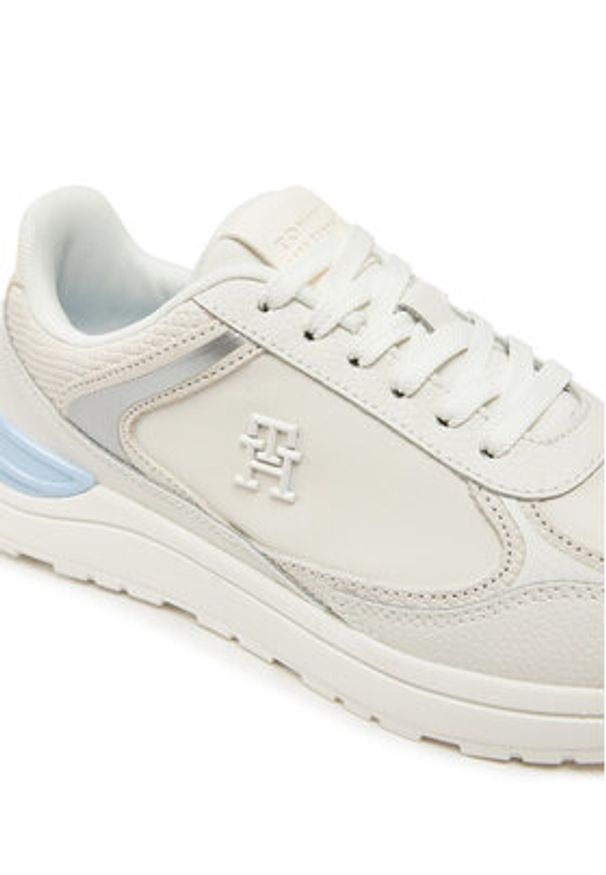 TOMMY HILFIGER - Tommy Hilfiger Sneakersy FW0FW08472 Biały. Kolor: biały. Materiał: skóra