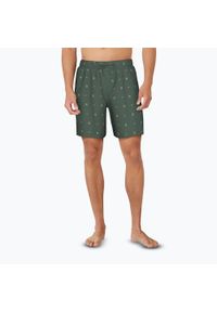 Szorty kąpielowe męskie Nike Luxe Letter 7" Volley. Kolor: zielony