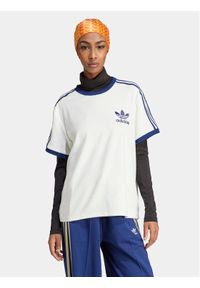 Adidas - adidas T-Shirt 3-Stripes IT9842 Biały Loose Fit. Kolor: biały. Materiał: bawełna