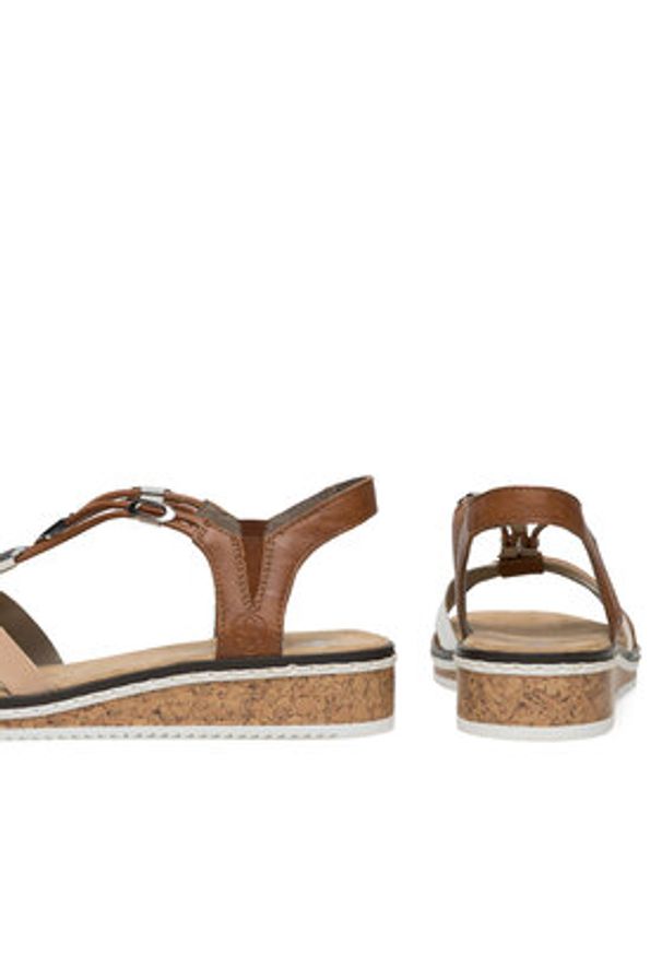 Rieker Sandały V3657-81 Brązowy. Kolor: brązowy. Materiał: syntetyk