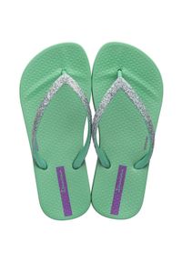 Ipanema Jr. Anatomic Lolita klapki dziewczęce zielone roz. 33. Kolor: zielony, szary, wielokolorowy. Wzór: paski. Styl: sportowy