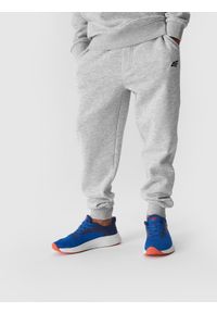 4f - 4F Spodnie dresowe joggery chłopięce - szare 140 (9-10 lat). Okazja: na co dzień. Kolor: szary. Materiał: dresówka. Sezon: lato. Styl: casual, sportowy #2