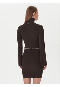 MICHAEL Michael Kors Sukienka dzianinowa MF583C633D Brązowy Slim Fit. Kolor: brązowy. Materiał: wiskoza #3
