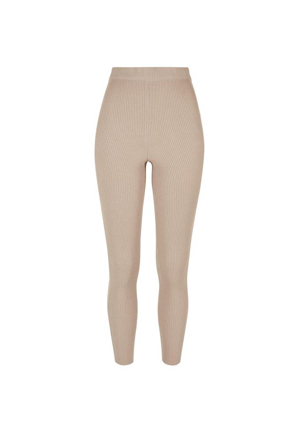 Legginsy damskie Urban Classics Rib Knit. Kolor: brązowy