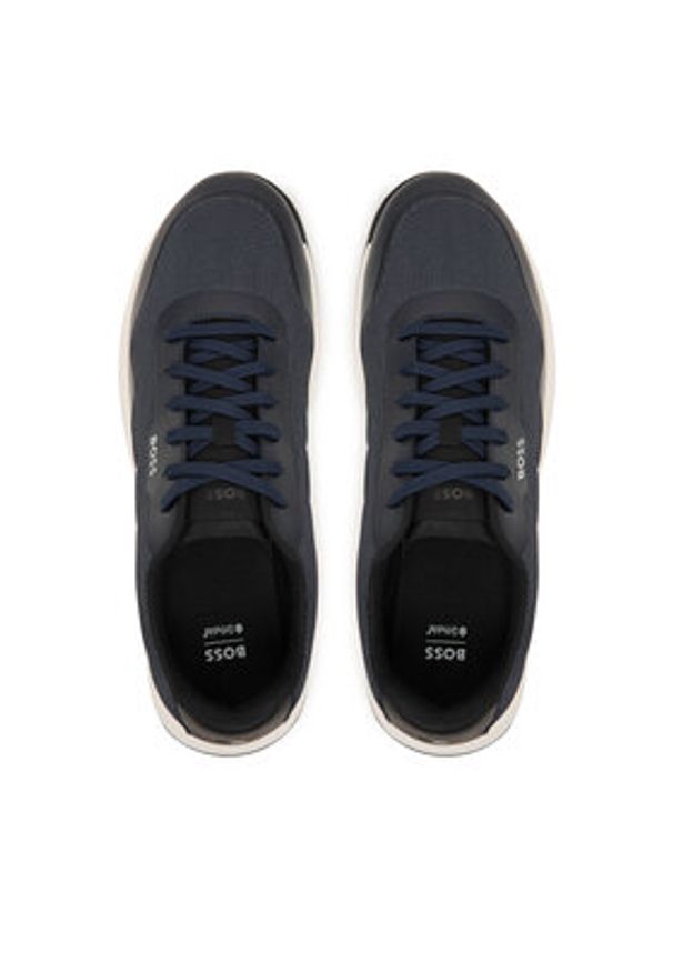 BOSS Sneakersy Titanium 50563962 Granatowy. Kolor: niebieski. Materiał: skóra