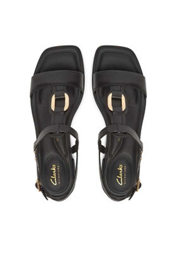 Clarks Sandały Ariany Sling 26181240 Czarny. Kolor: czarny. Materiał: skóra