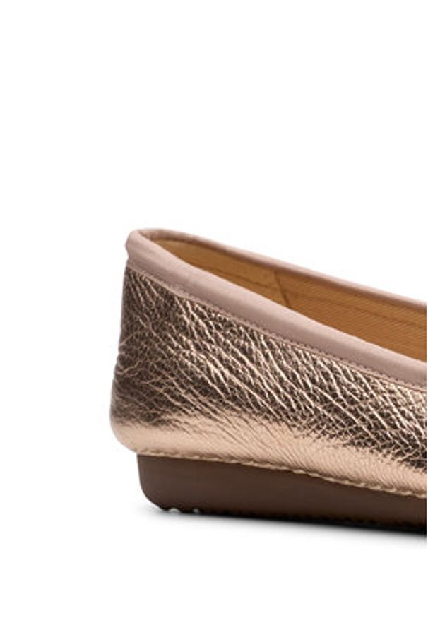 Clarks Baleriny Freckle Ice 26181353 Złoty. Kolor: złoty. Materiał: skóra