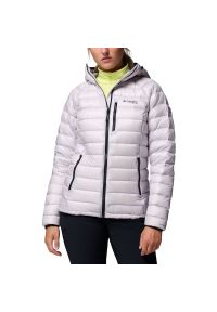 columbia - Kurtka damska Columbia Arctic Crest 2086074551 - fioletowa. Okazja: na co dzień. Typ kołnierza: kaptur. Kolor: fioletowy. Materiał: nylon, puch, materiał. Technologia: Omni-Heat (Columbia). Wzór: aplikacja. Sezon: zima. Styl: casual