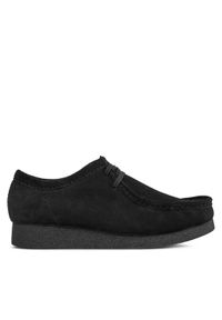 Clarks Mokasyny Wallabee Evo 261728207 Czarny. Kolor: czarny. Materiał: skóra, zamsz