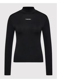 Togoshi Bluzka TG22-TSDL002 Czarny Extra Slim Fit. Kolor: czarny. Materiał: syntetyk