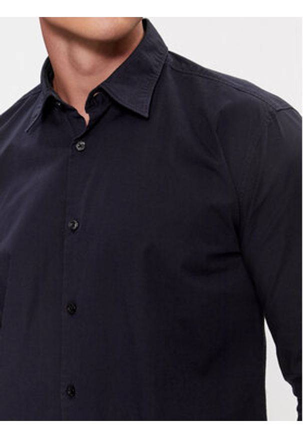Hugo Koszula Ermo 50500216 Granatowy Slim Fit. Kolor: niebieski. Materiał: bawełna