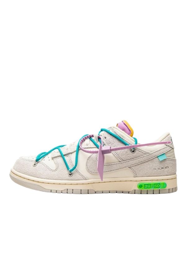 Buty do chodzenia dla dorosłych Nike Dunk Low Off-White Lot 36. Kolor: szary. Sport: turystyka piesza