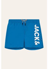 Jack & Jones - Szorty kąpielowe dziecięce 128-176 cm. Kolor: niebieski. Materiał: poliester, materiał. Wzór: nadruk #1