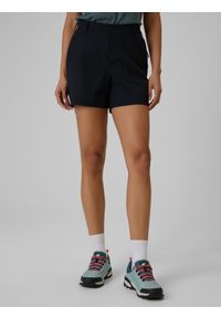 4f - 4F Spodenki trekkingowe szybkoschnące damskie - czarne M. Kolor: czarny. Materiał: materiał, tkanina. Długość: krótkie. Sezon: lato. Sport: turystyka piesza #2