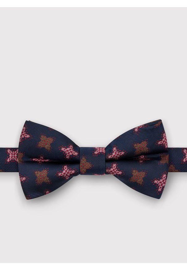 Pako Lorente - PAKO LORENTE – Granatowa wzorzysta mucha męska. Kolor: niebieski. Materiał: poliester. Styl: elegancki