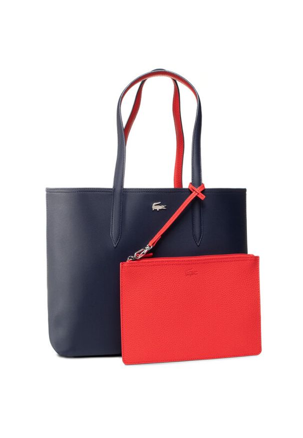 Lacoste Torebka Shopping Bag NF2142AA Czerwony. Kolor: czerwony. Materiał: skórzane
