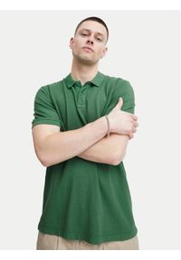 Blend Polo 20715297 Zielony Regular Fit. Typ kołnierza: polo. Kolor: zielony. Materiał: bawełna