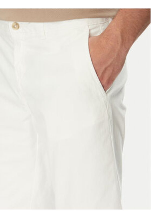 Robe di Kappa Szorty materiałowe Oris 600BTI0 Écru Slim Fit. Materiał: bawełna