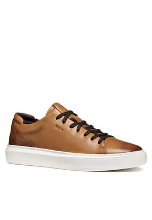 Geox Sneakersy U Deiven U655WA 00043 C6002 Brązowy. Kolor: brązowy. Materiał: skóra