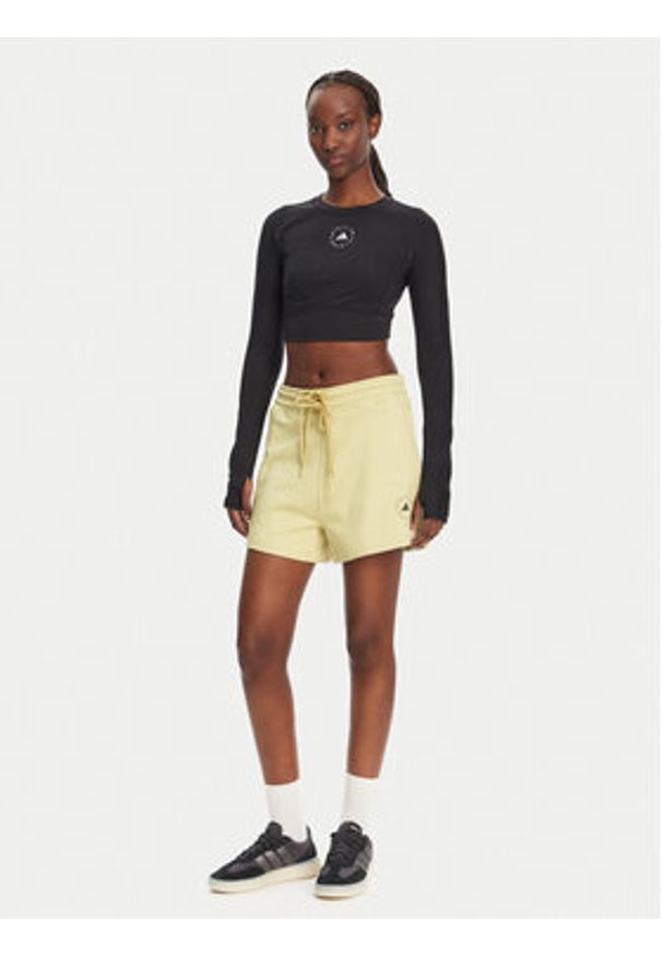 Adidas by Stella McCartney - adidas by Stella McCartney Szorty sportowe True Casuals JI5059 Żółty Loose Fit. Kolor: żółty. Materiał: bawełna