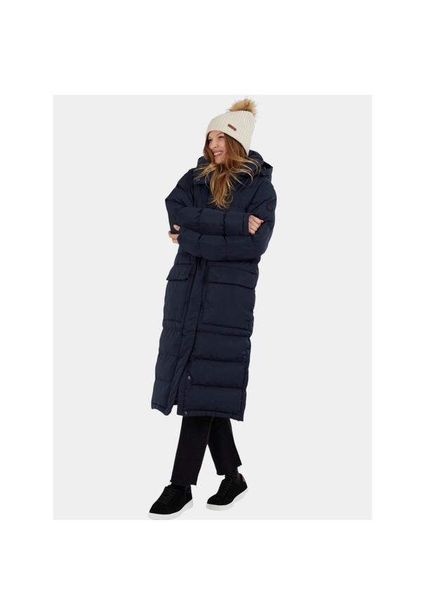 FUNDANGO - Płaszcz Zimowy Damski Fundango Sabina. Kolor: niebieski. Sezon: zima. Sport: turystyka piesza