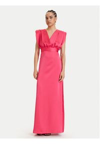 ACCESS FASHION Sukienka wieczorowa 63-3309-122 Koralowy Regular Fit. Kolor: pomarańczowy. Materiał: syntetyk. Styl: wizytowy #4