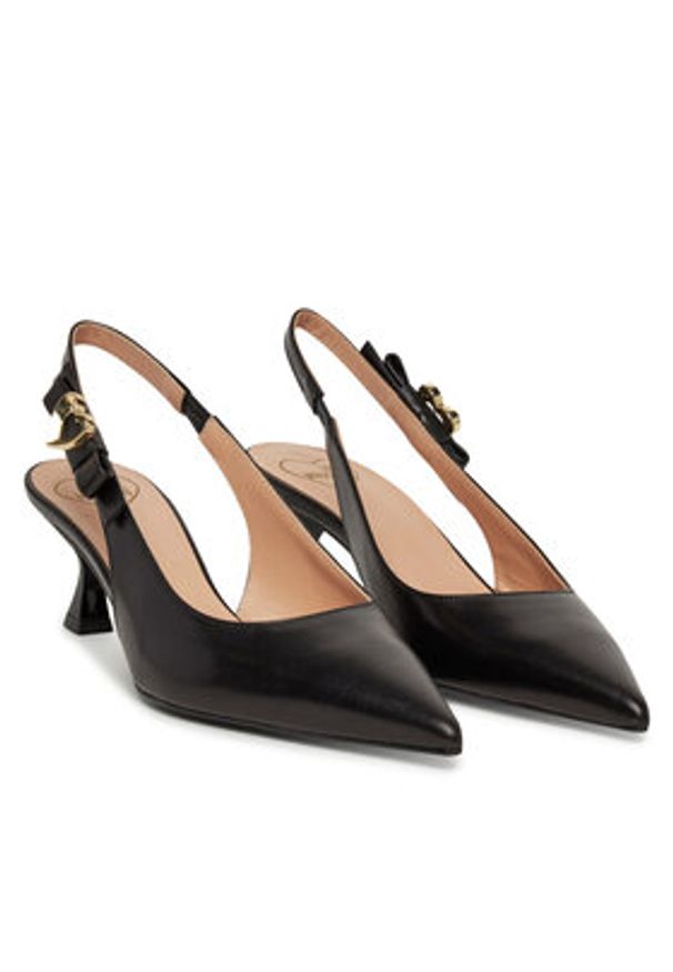 Love Moschino - LOVE MOSCHINO Sandały JA10155G0MIE0000 Czarny. Kolor: czarny. Materiał: skóra