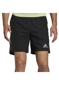 Adidas - Spodenki adidas Own The Run H58593 - czarne. Kolor: czarny. Materiał: tkanina, poliester. Długość: krótkie. Sport: bieganie