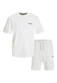 Jack & Jones - Jack&Jones Komplet t-shirt i szorty sportowe Beau 12277466 Biały Relaxed Fit. Kolor: biały. Materiał: bawełna. Styl: sportowy #6