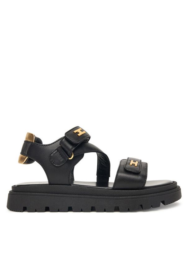 Elisabetta Franchi Sandały F4A2-E0586-1733 Czarny. Kolor: czarny. Materiał: skóra