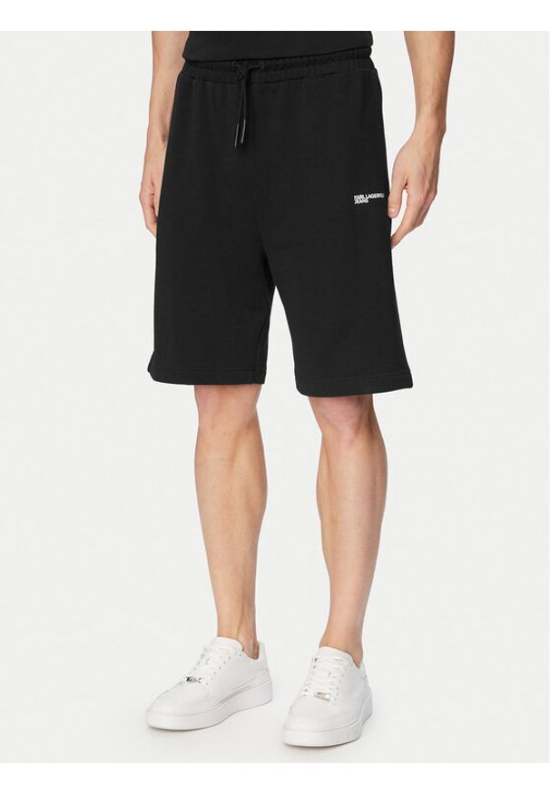Karl Lagerfeld Jeans Szorty jeansowe B2M10148 Czarny Straight Leg. Kolor: czarny. Materiał: bawełna