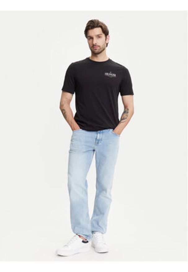 TOMMY HILFIGER - Tommy Hilfiger T-Shirt Stack MW0MW39355 Czarny Regular Fit. Kolor: czarny. Materiał: bawełna
