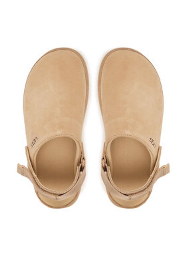 Ugg Klapki W Goldenstar Clog 1138252 Beżowy. Kolor: beżowy. Materiał: zamsz, skóra