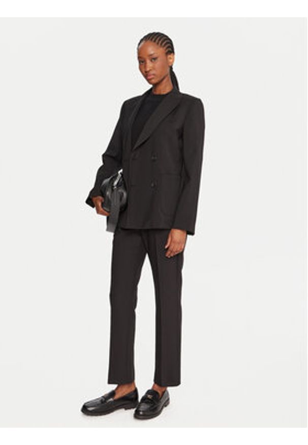 Weekend Max Mara Marynarka Ornati 2525046012 Czarny Slim Fit. Kolor: czarny. Materiał: wełna