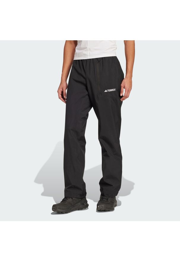 Adidas - Dwuwarstwowe spodnie przeciwdeszczowe Terrex Multi Climaproof 2.0. Kolor: czarny. Technologia: ClimaProof (Adidas). Sport: turystyka piesza