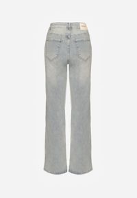 Renee - Jasnoniebieskie Szerokie Jeansy High Waist Lanosisa. Okazja: na co dzień. Stan: podwyższony. Kolor: niebieski. Styl: casual, elegancki #8