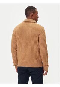 Polo Ralph Lauren Sweter 710974167002 Beżowy Regular Fit. Typ kołnierza: polo. Kolor: beżowy. Materiał: bawełna #4